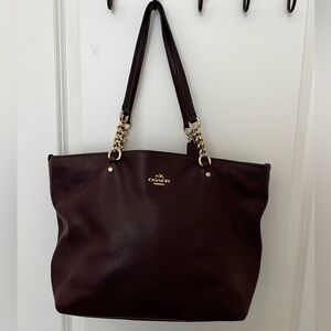 Coach Sophia pebble leather tote